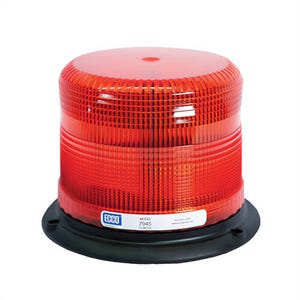 ECCO® Pulse II® 7945R 360° Low Profile Strobe Beacon, Red, LED Lamp, 12 to 48 VDC, 16 W, 1.3 A, 3-Bolt/Flange/Surface Mount