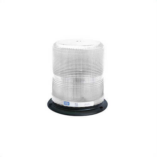 ECCO® Pulse II® 7950C 7945 360° Medium Profile Strobe Beacon, Clear, LED Lamp, 12 to 48 VDC, 1.3 A, 3-Bolt/Flange/Surface Mount