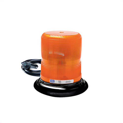 ECCO® Pulse II® 7970A-VM 7965 360° Strobe Beacon, Amber, LED Lamp, 12 to 24 VDC/46.1 W, 3.6 A, Vacuum Magnet Mount