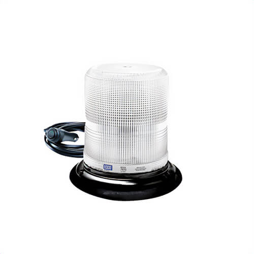 ECCO® Pulse II® 7970C-VM 7965 360° Medium Profile Strobe Beacon, Clear, LED Lamp, 12 to 24 VDC/46.1 W, 3.6 A, Vacuum Magnet Mount