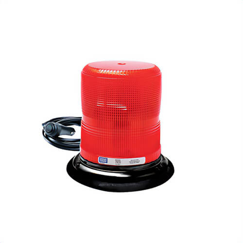 ECCO® Pulse II® 7970R-VM 7965 360° Medium Profile Strobe Beacon, Red, LED Lamp, 12 to 24 VDC/46.1 W, 3.6 A, Vacuum Magnet Mount