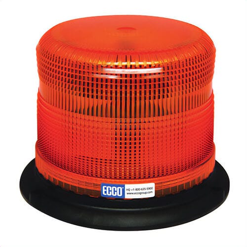 ECCO® Pulse II® EB7930A 7900 Hybrid Heavy Duty Strobe Beacon, Amber, LED Lamp, 12 to 48 VDC, 32.3 W, 1.3 A, 3-Bolt/Flange/Surface Mount