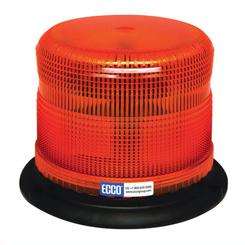 ECCO® Pulse II® EB7935A 7900 Heavy Duty Strobe Beacon, Amber, LED Lamp, 12 to 48 VDC, 32.3 W, 1.3 A, 3-Bolt/Flange/Surface Mount