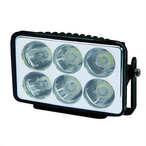 ECCO® EW2300 Heavy Duty Spot Beam Work Lamp, LED Lamp, 3100 Lumens Raw/2700 Lumens Effective, 12 to 24 VDC, Aluminum Housing, Glass Lens