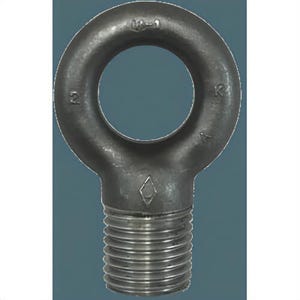 Edward W. Daniel 13905 Fully Threaded Reduced Eye Bolt, 1-1/2 in, Forged Carbon Steel