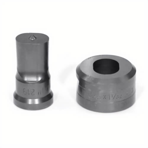 Edwards® PDOB3/4X1 Punch and Die Set with Key-Way, Oblong, 3/4 x 1 in Punch, 25/32 x 1-1/32 in Die, 2 pc