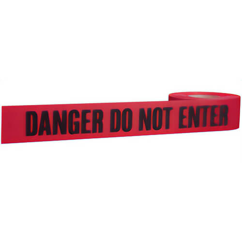 Empire® 11-081 Premium Underground Barricade Tape, DANGER DO NOT ENTER Legend, Red, 3 in x 1,000 ft