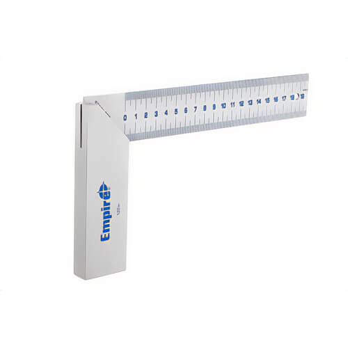 Empire® 122M True Bue® Try Square, Heavy-Duty Aluminum Handle, 20 cm
