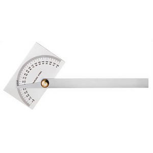 Empire® 27912 Stainless Steel Protractor, 6 in Stainless Steel Arm and Square Head, 0° - 180° Measurements