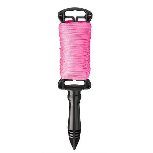 Empire® 39-250P Braided Line with Reel, Durable #18 Braided Nylon, Pink, 250 ft