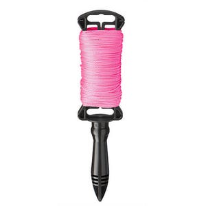 Empire® 39-250P Braided Line with Reel, Durable #18 Braided Nylon, Pink, 250 ft