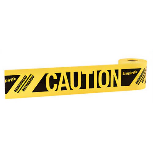 Empire® 76-0101 Reinforced Underground Tape, CAUTION Legend, Yellow, 3 in x 100 ft