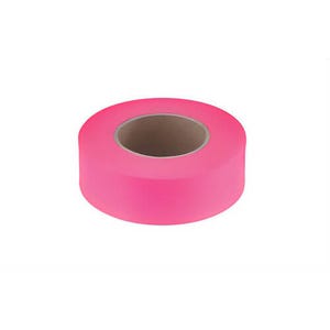 Empire® 77-003 Flagging Tape, Durable Plastic, Pink, 200 ft x 1 in Roll