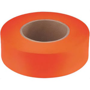 Empire® 77-062 Flagging Tape, Durable Plastic, Orange, 600 ft x 1 in Roll