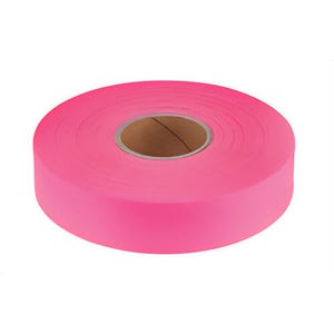 Empire® 77-063 Flagging Tape, Durable Plastic, Pink, 600 ft x 1 in Roll