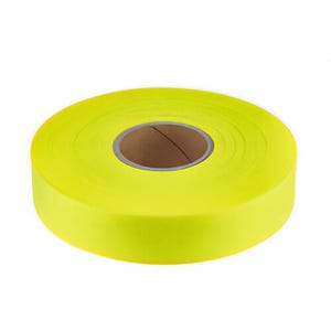 Empire® 77-064 Flagging Tape, Durable Plastic, Yellow, 600 ft x 1 in Roll