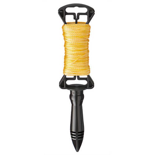 Empire® D39101N Twisted Line with Reel, Durable #18 Braided Nylon, Gold, 100 ft