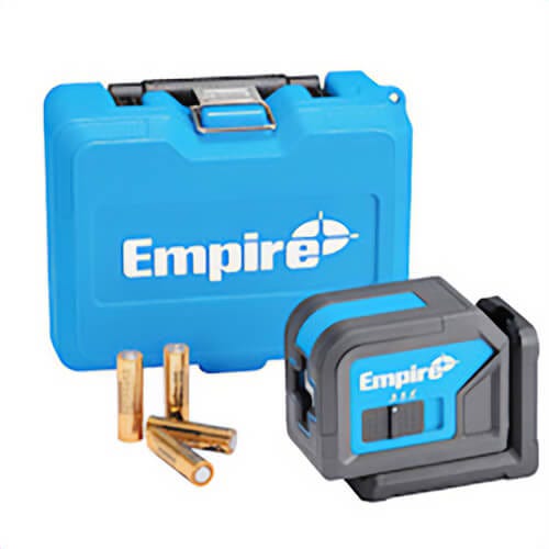 Empire® ELGC Cordless Self Leveling Cross Line Laser Level, 75 ft Measuring, +/- 1/4 in at 33 ft Accuracy