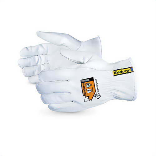 Superior Glove® 378GKGEL Endura® Driver Gloves, L, Goat Grain Leather, Resists: Abrasion, Arc Flash, Cut, Flame and Spark