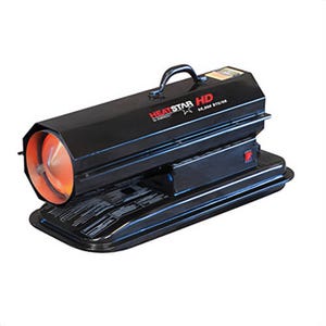 Heatstar® F170250 Air Forced Heater, 50000 btu/hr, Diesel and Kerosene Fuel, 4 gal Tank, 0.38 GPH Fuel