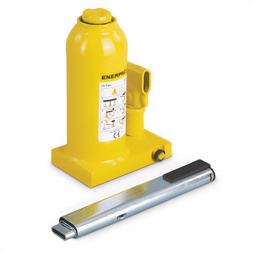 Enerpac® GBJ010A Hydraulic Bottle Jack, 11 ton Load, 8.62 in, 17.48 in, 5.91 in
