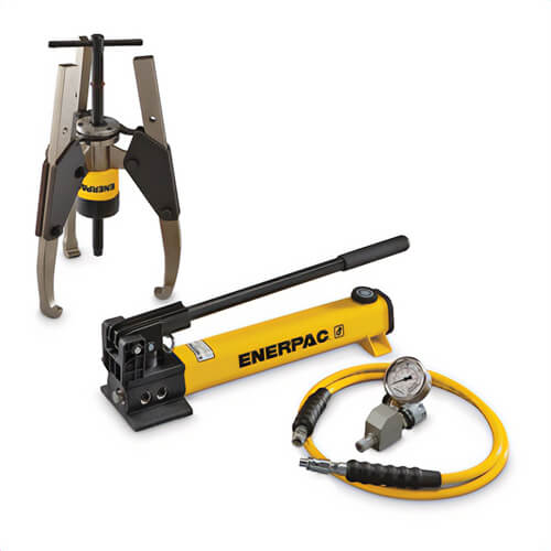 Enerpac® GPS14H Hydraulic Sync Grip Puller Set Hand Pump, High-Strength forged Jaw Configuration, 14 ton