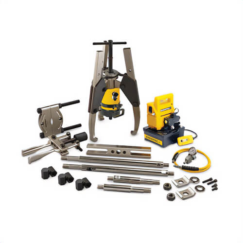 Enerpac® MPS64EE MPS Series Hydraulic Sync-Grip Master Puller Set, 50 ton, 3 in Stroke Length, 7,850 psi Operating