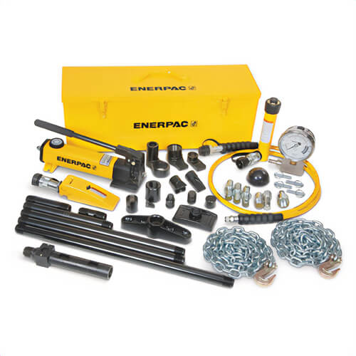 Enerpac® MS24 Hydraulic Cylinder and Hand Pump Set, 33 Pieces, 2.5 ton Cylinder Capacity, 5 in Stroke