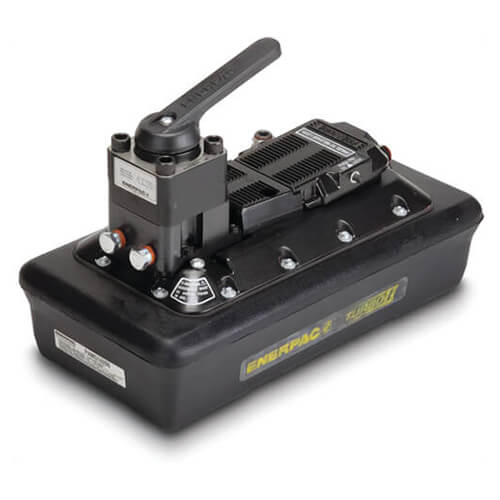 Enerpac® PAMG1405N Turbo II Air Hydraulic Pump, 4/3 Manual Valve, 230 in³ Usable Oil, for use with Double-Acting Cylinders