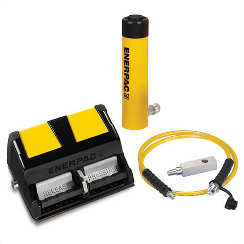Enerpac® SCR506XA Hydraulic Cylinder and Air Pump Set, 50 ton, 6-1/4 in, 10,000 psi