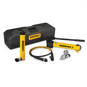 Enerpac® SCR1010TB Hydraulic Cylinder and Hand Pump Set, 10 ton, 10.13 in, 10,000 psi