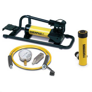 Enerpac® SCR102FP Hydraulic Cylinder and Foot Pump Set, 10 ton, 2.13 in, 10,000 psi