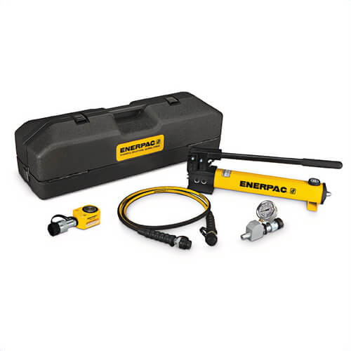 Enerpac® SRS300TB Low Height Hydraulic Cylinder and Hand Pump Set, 30 ton, 1/2 in, 10,000 psi