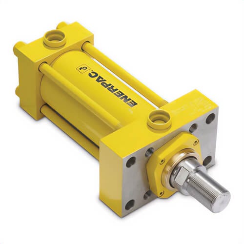 Enerpac® TRFL2502 Double-Acting Hydraulic Return Solid Plunger Tie Rod Cylinder, 24,550 lb Advance, 12,500 lb Retract Capacity