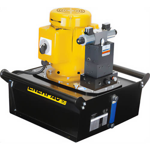 Enerpac® ZE3440SB Electric Hydraulic Pump, 4/3 Solenoid Valve, Electric Box and LCD, 10.0 gal Usable Oil, 115V