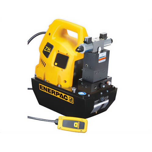 Enerpac® ZU4308SB Electric Hydraulic Pump, Pro, 3/3 Solenoid Valve with Pendant, LCD Display, 115V, 2.0 gal Usable Oil