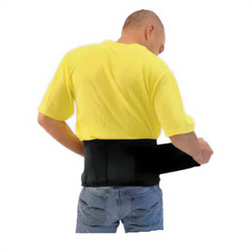 ERB® 12301 Samson Back Support with Suspenders, M, 33 to 37 in Fits Waist, 1-1/2 in W, Black, Hook and Loop Closure