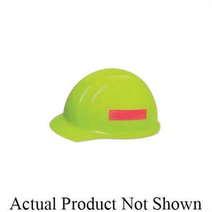 ERB® 19570 Prismatic Reflective Sticker, 4 in L x 1 in W, Fluorescent Lime