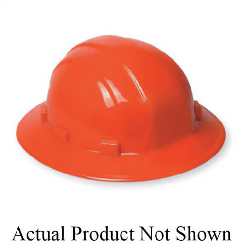 ERB® 19912 Omega II® Full Brim Hard Hat, Yellow, 6-1/2 Fits Mini Hat, 8 Fits Max Hat, 6-Point Suspension, ANSI Class C, E & G