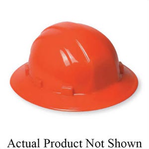 ERB® 19912 Omega II® Full Brim Hard Hat, Yellow, 6-1/2 Fits Mini Hat, 8 Fits Max Hat, 6-Point Suspension, ANSI Class C, E & G