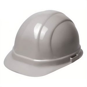 ERB® 19957 Omega II® Front Brim Hard Hat, Grey, 6-1/2 Fits Mini Hat, 8 Fits Max Hat, 6-Point Suspension, ANSI Class C