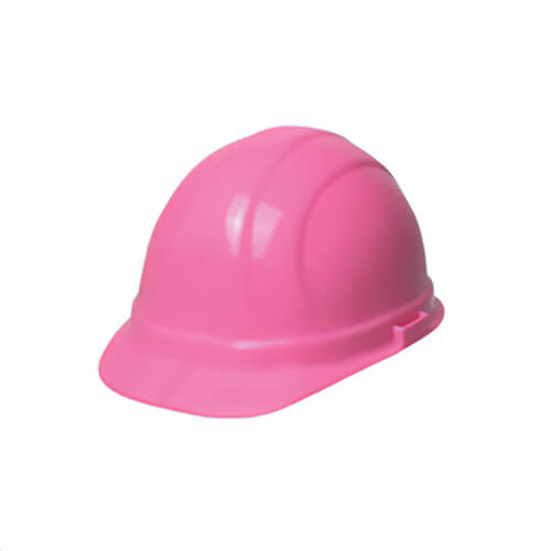 ERB® 19989 Omega II® Front Brim Hard Hat, Hi-Viz Pink, 6-1/2 Fits Mini Hat, 8 Fits Max Hat, 6-Point Suspension, ANSI Class C