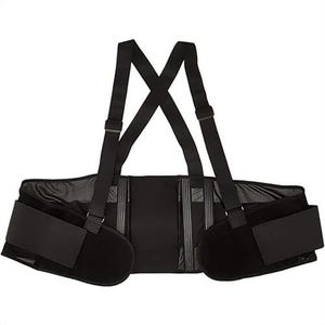 ERB® WEL12300BKSM Delta Plus Welsam Samson Back Support with Suspenders, Black, Small