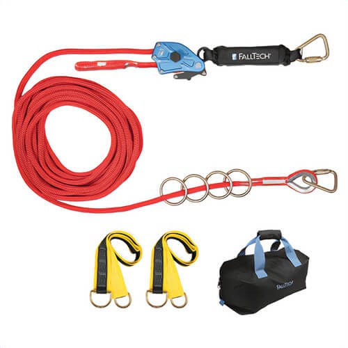 FallTech® 772100 4-Person Temp Rope Hll System, 100 ft
