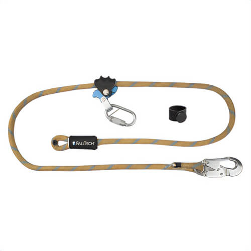 FallTech® 8180SR Apex™ Pro Adjustable Wood Pole Fall Restrict Device, Secondary Rope Positioning Lanyard