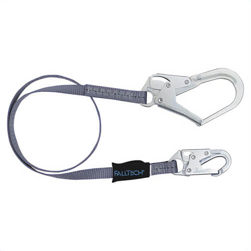 FallTech® 82043 Restraint Lanyard, Web With Rebar, 4 ft