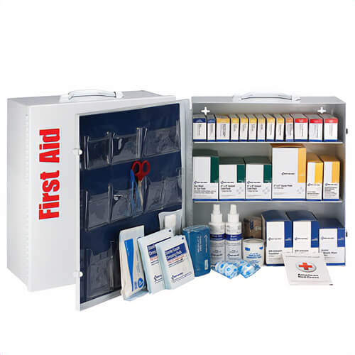 First Aid Only® 90790 Portable First Aid Cabinet, Wall Mount, 676 Components, Metal Case
