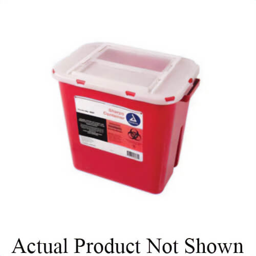 First Aid Only® M949 Sharps Container, 1 qt, 3-1/2 in L, Plastic, Red