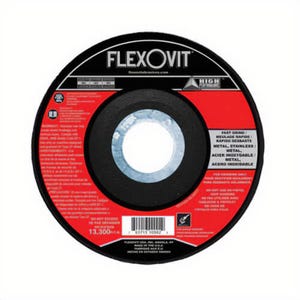 FlexOvit® A5356 HP™ Fast Grind Depressed Center Wheel, 7 in dia x 1/4 in thick, 7/8 in Center Hole, A30S Grit