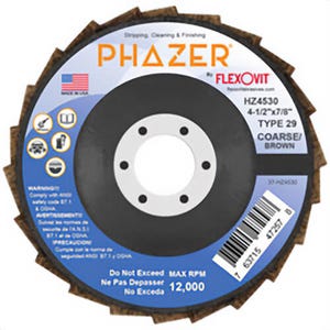 Flexovit® HZ4530 Non-Woven Flap Disc Phazer 4-1/2 in x 7/8 in, 10 each